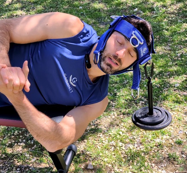 Neck side exercises weighted rod G Gabantt